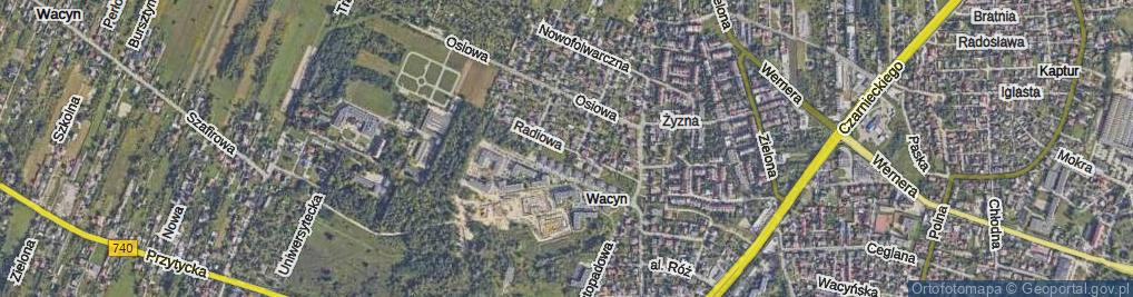 Zdjęcie satelitarne Radiowa ul.