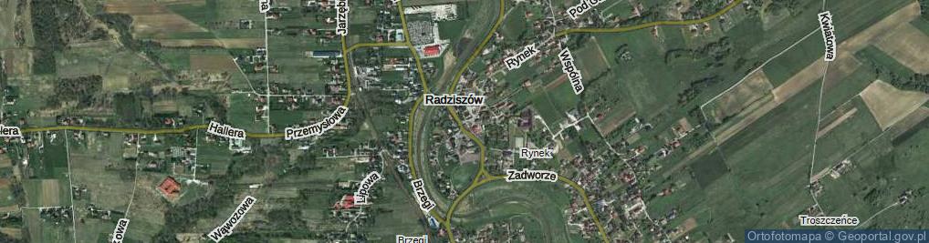 Zdjęcie satelitarne Radziszów ul.