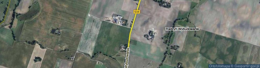 Zdjęcie satelitarne Radzyń-Wybudowanie ul.