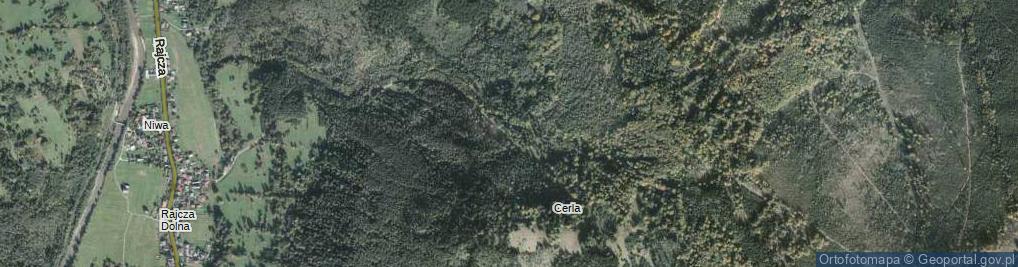 Zdjęcie satelitarne Rajcza-Cerla ul.