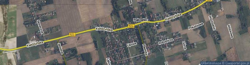 Zdjęcie satelitarne Rakowiec ul.
