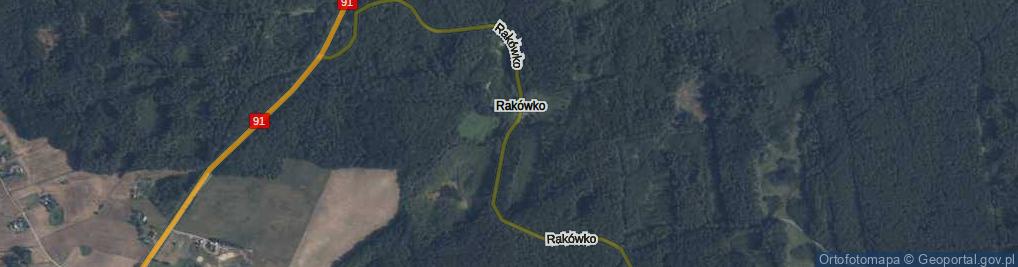 Zdjęcie satelitarne Rakówko ul.