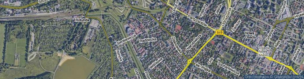 Zdjęcie satelitarne Radziecka ul.