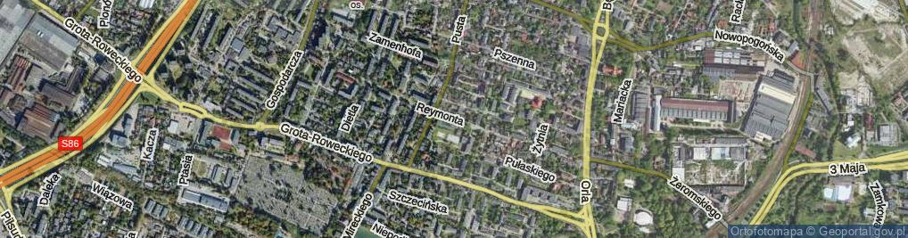 Zdjęcie satelitarne Reymonta Władysława ul.