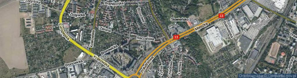 Zdjęcie satelitarne Reczańska ul.