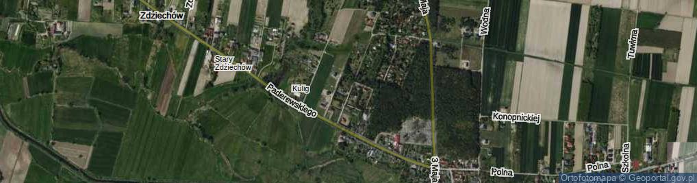 Zdjęcie satelitarne Rekreacyjna ul.