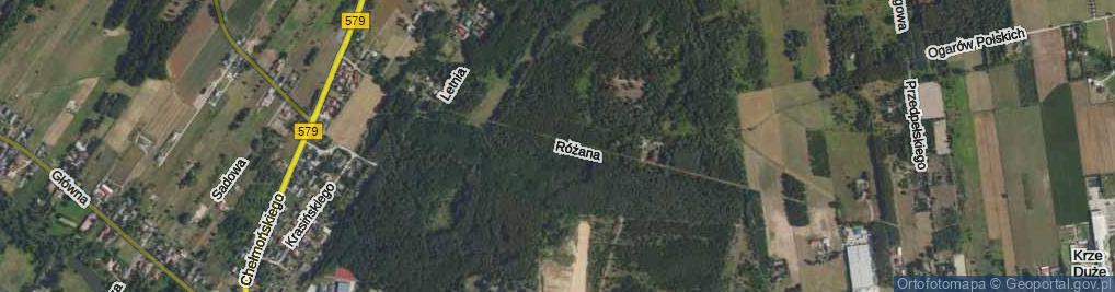 Zdjęcie satelitarne Różana ul.