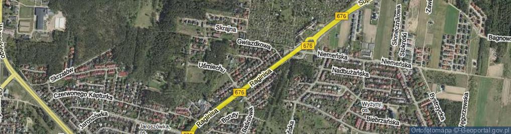 Zdjęcie satelitarne Róży Wiatrów ul.