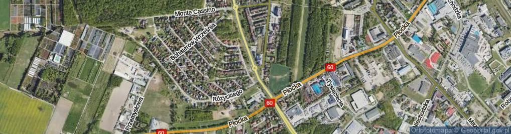 Zdjęcie satelitarne Rondo Siedzikówny-Inki Danuty rondo.