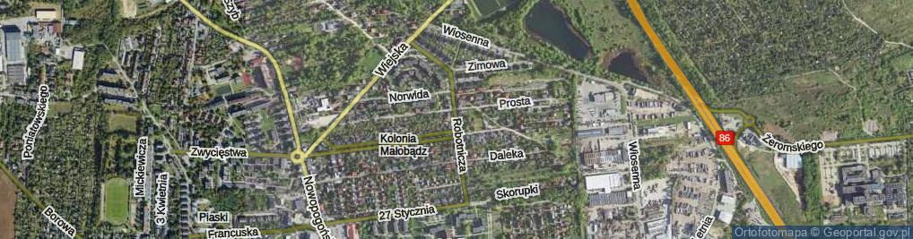 Zdjęcie satelitarne Robotnicza ul.