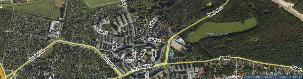 Zdjęcie satelitarne Rozłogi ul.