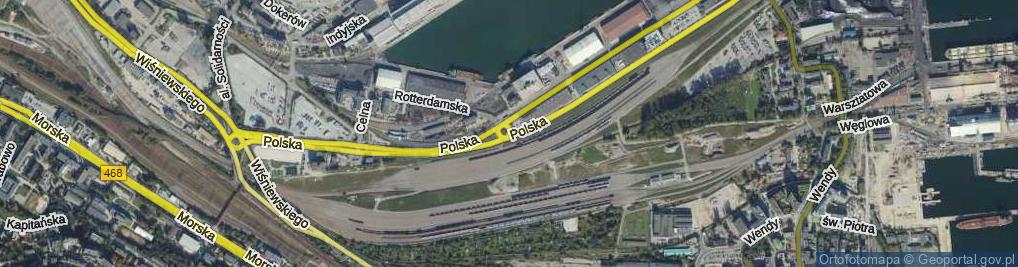 Zdjęcie satelitarne Rondo Jarugi-Nowackiej Izabeli rondo.