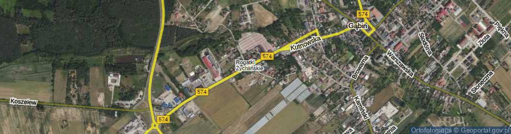 Zdjęcie satelitarne Rogatki Żychlińskie ul.