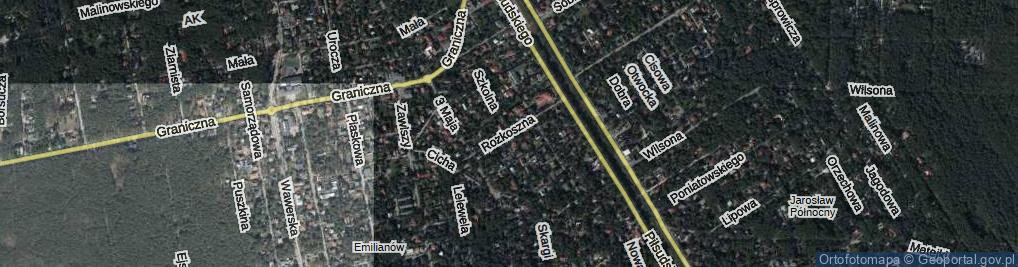 Zdjęcie satelitarne Rozkoszna ul.