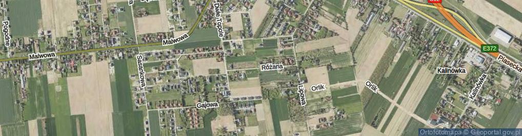 Zdjęcie satelitarne Różana ul.