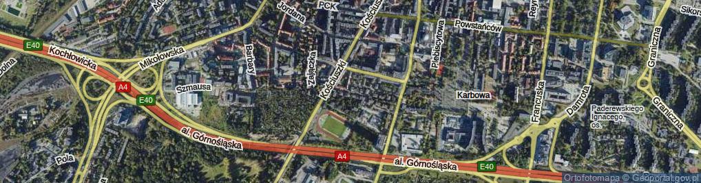 Zdjęcie satelitarne Różana ul.