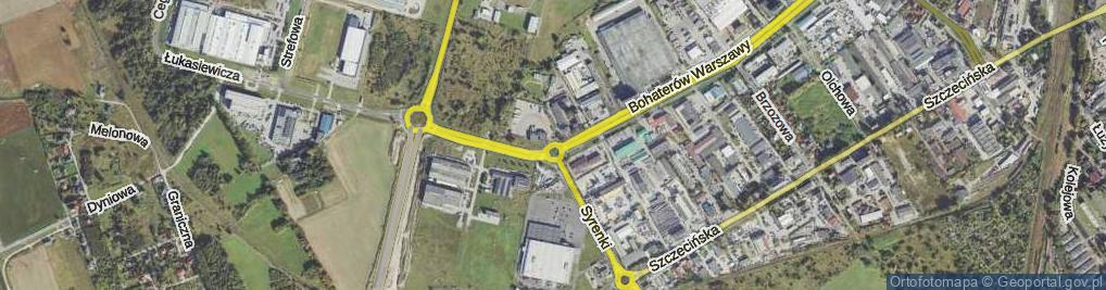Zdjęcie satelitarne Rondo Siedzikówny-Inki Danuty rondo.