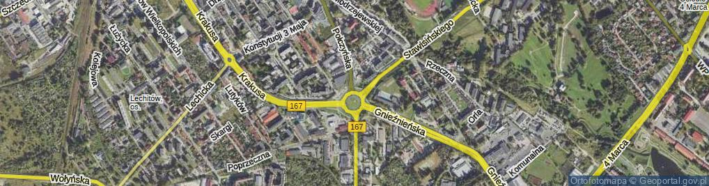 Zdjęcie satelitarne Rondo Solidarności rondo.