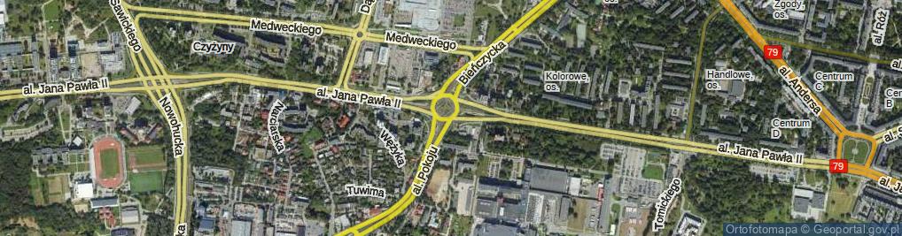 Zdjęcie satelitarne Rondo Czyżyńskie rondo.