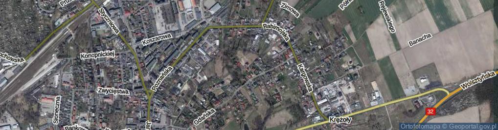 Zdjęcie satelitarne Rolnicza ul.