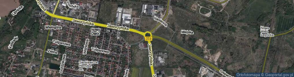Zdjęcie satelitarne Rondo Bitwy Legnickiej 1241 r. rondo.