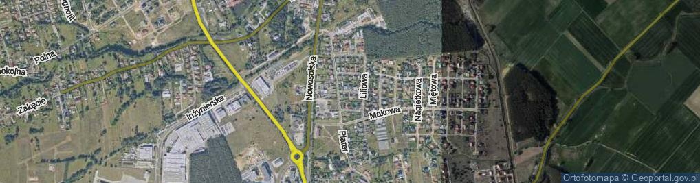 Zdjęcie satelitarne Różana ul.