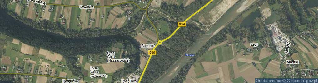 Zdjęcie satelitarne Rondo Lachów Podegrodzkich rondo.