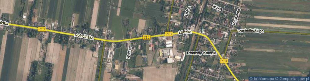 Zdjęcie satelitarne Rokiciny-Kolonia ul.