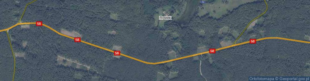 Zdjęcie satelitarne Rostek ul.