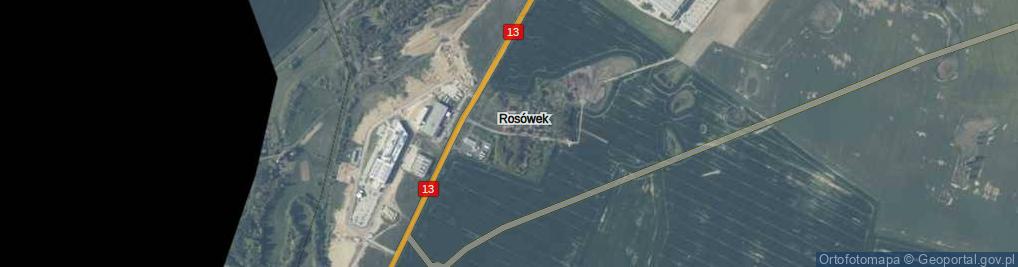 Zdjęcie satelitarne Rosówek ul.