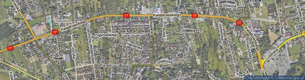 Zdjęcie satelitarne Różana ul.