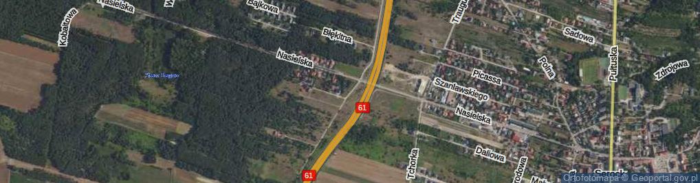 Zdjęcie satelitarne Równoległa ul.