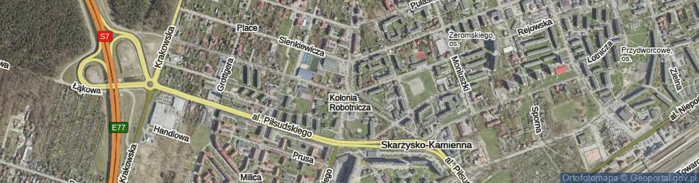 Zdjęcie satelitarne Rondo Hedy-Szarego Antoniego, gen. rondo.