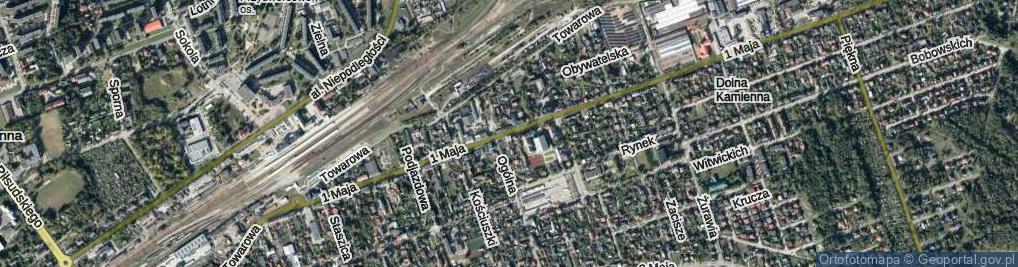 Zdjęcie satelitarne Równoległa ul.