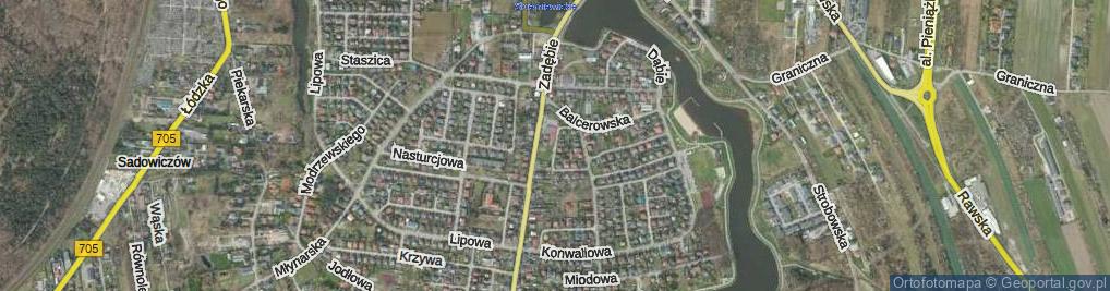 Zdjęcie satelitarne Różana ul.