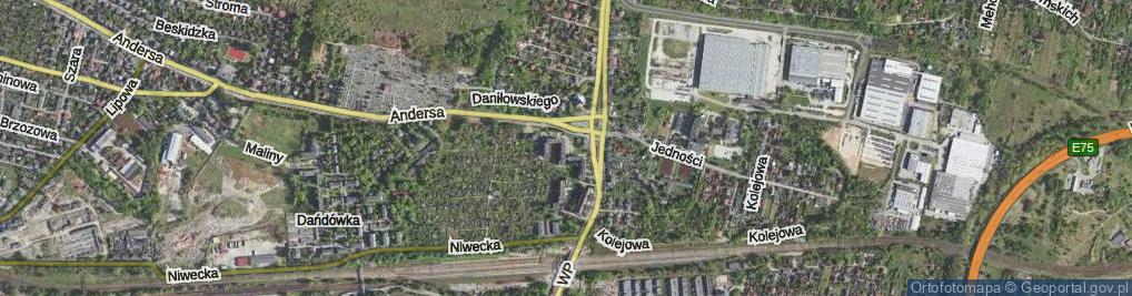 Zdjęcie satelitarne Rozjazdowa ul.