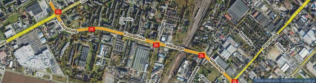 Zdjęcie satelitarne Rondo Freundlicha Otto rondo.