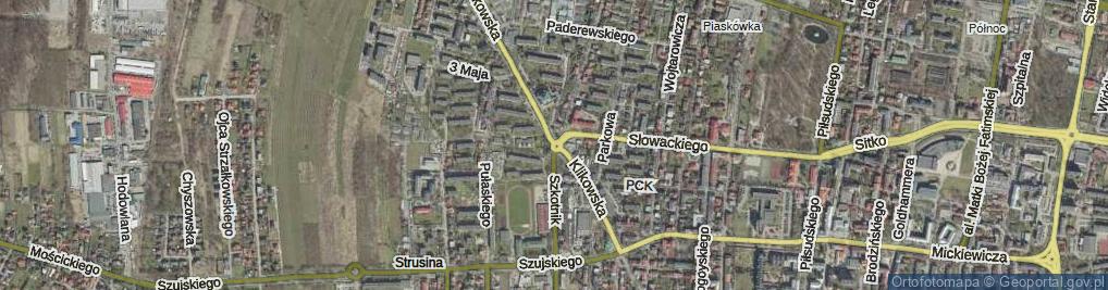 Zdjęcie satelitarne Rondo Fieldorfa-Nila Augusta Emila, gen. rondo.
