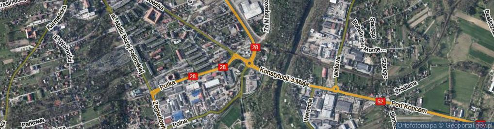 Zdjęcie satelitarne Rondo Okulickiego-Niedźwiadka Leopolda, gen. rondo.