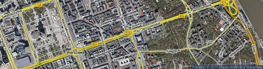 Zdjęcie satelitarne Rondo de Gaulle'a Charlesa, gen. rondo.