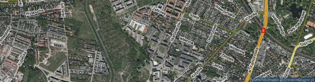Zdjęcie satelitarne Róży Wiatrów ul.