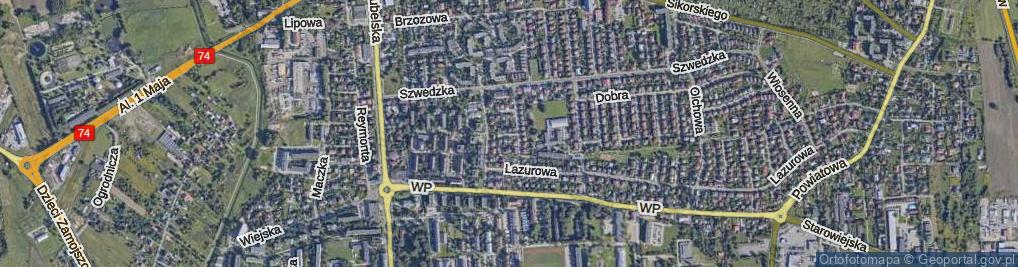 Zdjęcie satelitarne Różana ul.