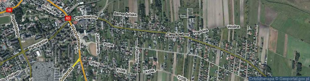 Zdjęcie satelitarne Różana ul.