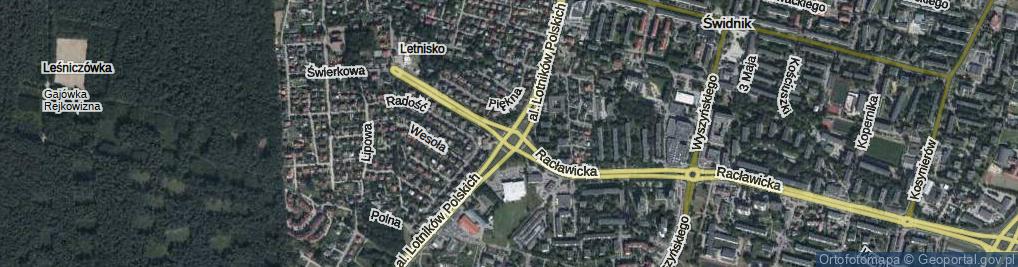 Zdjęcie satelitarne Rondo Świdnicki Lipiec 80 rondo.