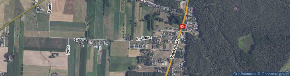Zdjęcie satelitarne Rubinowa ul.
