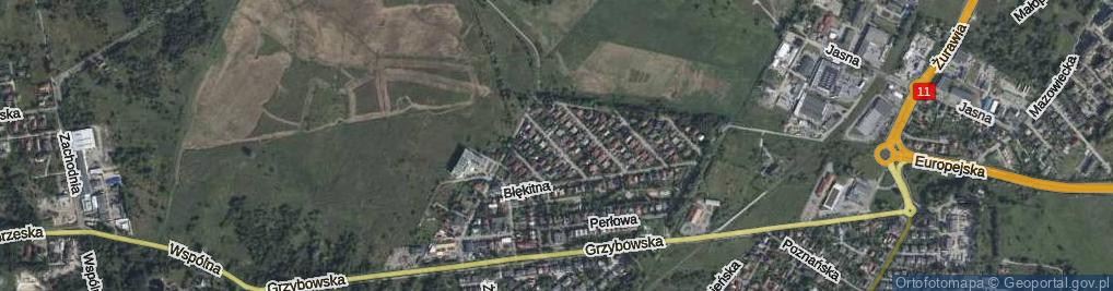 Zdjęcie satelitarne Rubinowa ul.