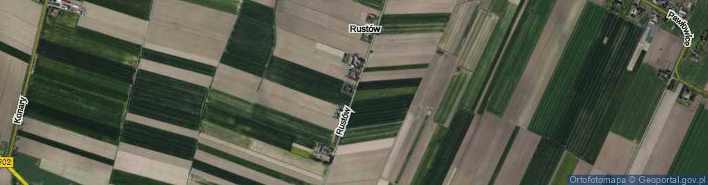 Zdjęcie satelitarne Rustów ul.