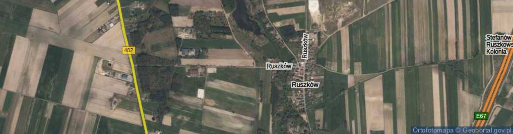 Zdjęcie satelitarne Ruszków ul.