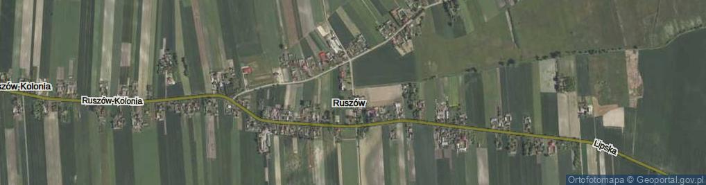 Zdjęcie satelitarne Ruszów ul.