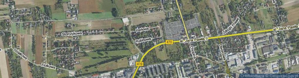 Zdjęcie satelitarne Rubinowa ul.